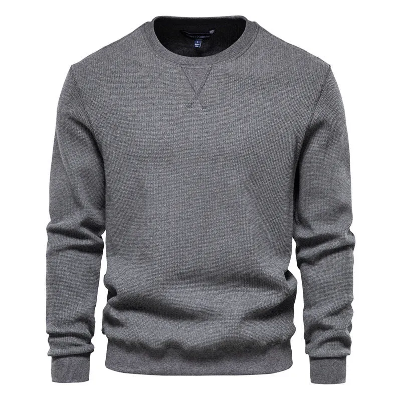 Men's Casual Slim Fit Basic Knitted Thermal Crew-Neck Pullover Sweater-98505