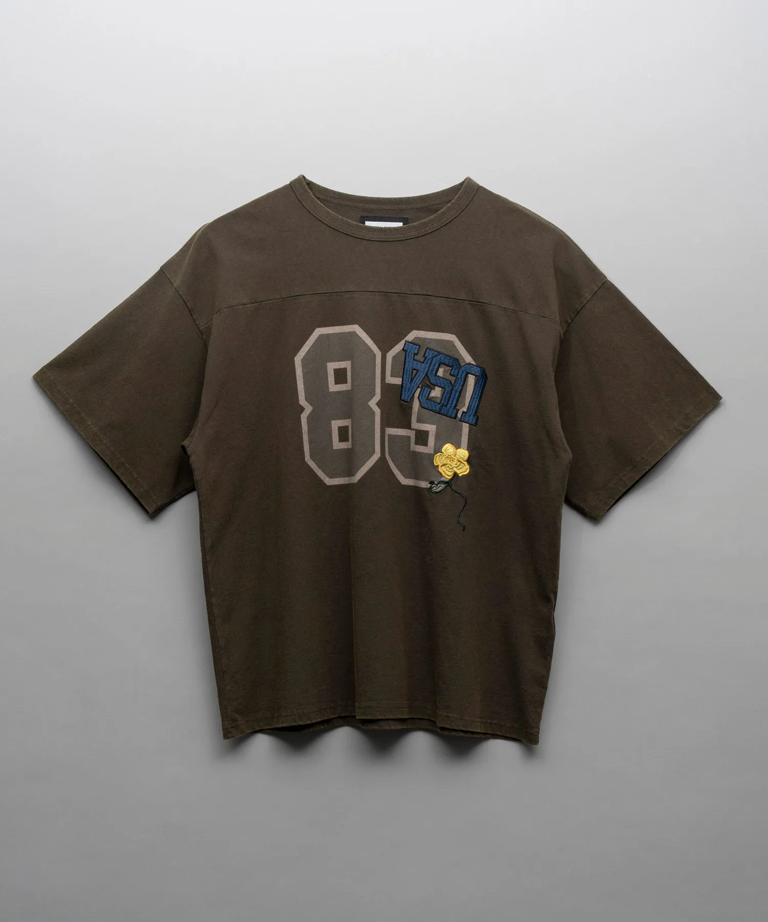 Numbering USA Embroidery Prime-Over Football Crew Neck T-shirt