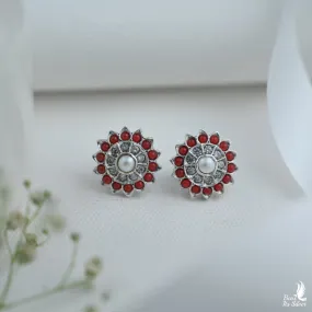 Oxidized Ear Stud - 6178