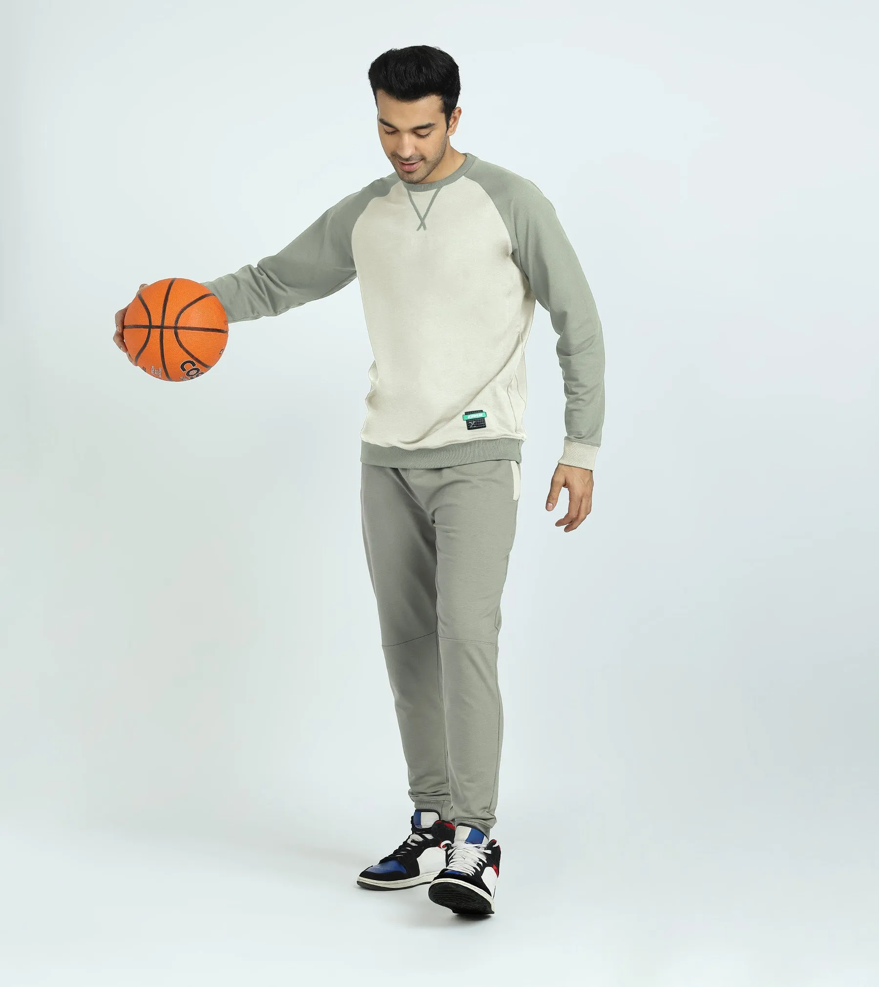 Quest French Terry Cotton-Blend Sweatshirt And Joggers Co-ord Set Butter White