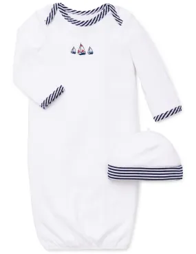 Sailboats Sleeper Gown And Hat