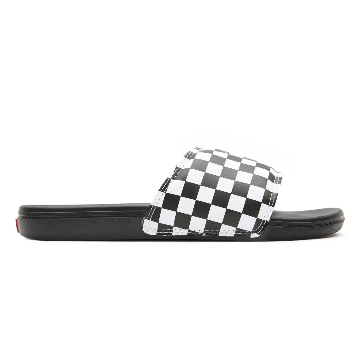 Sandalia La Costa Slide-On Checkerboard True White