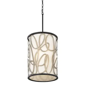 Scribble 381F06MBAR 6-Light Foyer Pendant Light - Matte Black/Artifact