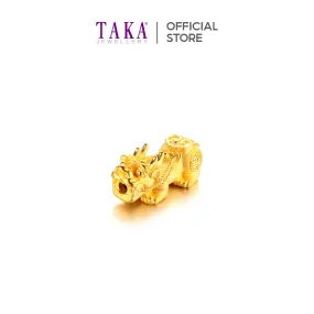 TAKA Jewellery 999 Pure Gold Pixiu with Beads Bracelet