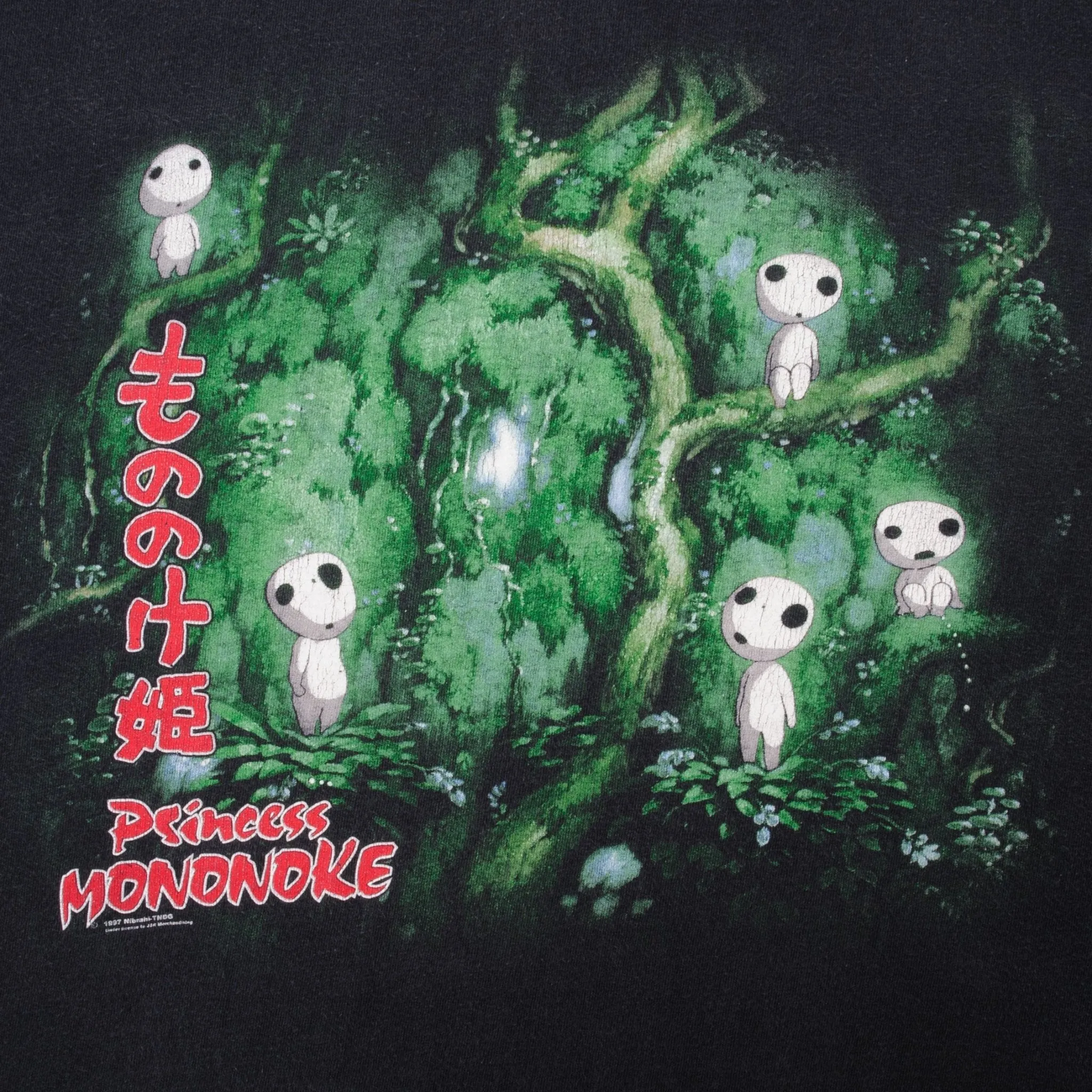 VINTAGE ANIME PRINCESS MONONOKE STUDIO GHIBLI TEE SHIRT 1997 SIZE XL